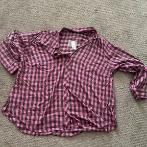 Bundle and save! Talbot brand new with tag rayon plaid button down